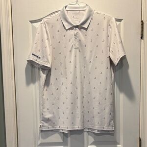 Bonobos White Polo Shirt with Anchor Pattern